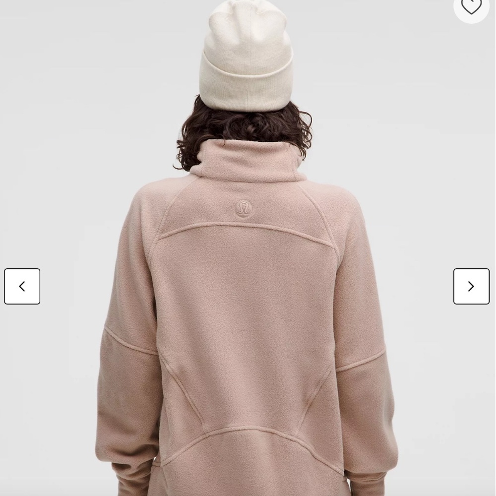 Lululemon Scuba Tumbled Fleece Funnel-Neck Half Zip - Pale Pink - Size XS/S - Picture 2 of 7